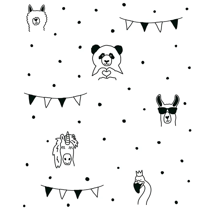 Brewster Home Fashions Orlow Black Llama Wallpaper - SKU 4060-381382