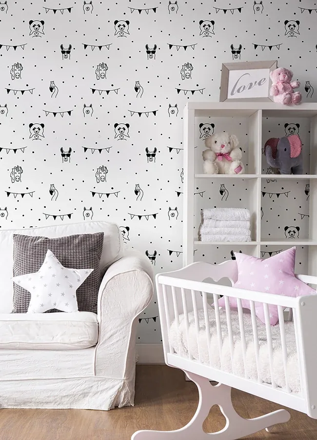 Brewster Home Fashions Orlow Black Llama Wallpaper - SKU 4060-381382