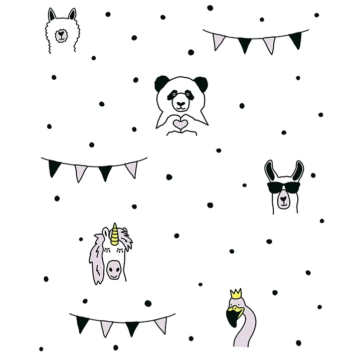 4060-381381 | Orlow Pink Llama Wallpaper