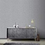Brewster Home Fashions Orson Grey Trellis Wallpaper - SKU AH909700