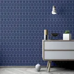 Brewster Home Fashions Orson Navy Trellis Wallpaper - SKU AH909702