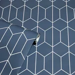 Brewster Home Fashions Orson Navy Trellis Wallpaper - SKU AH909702