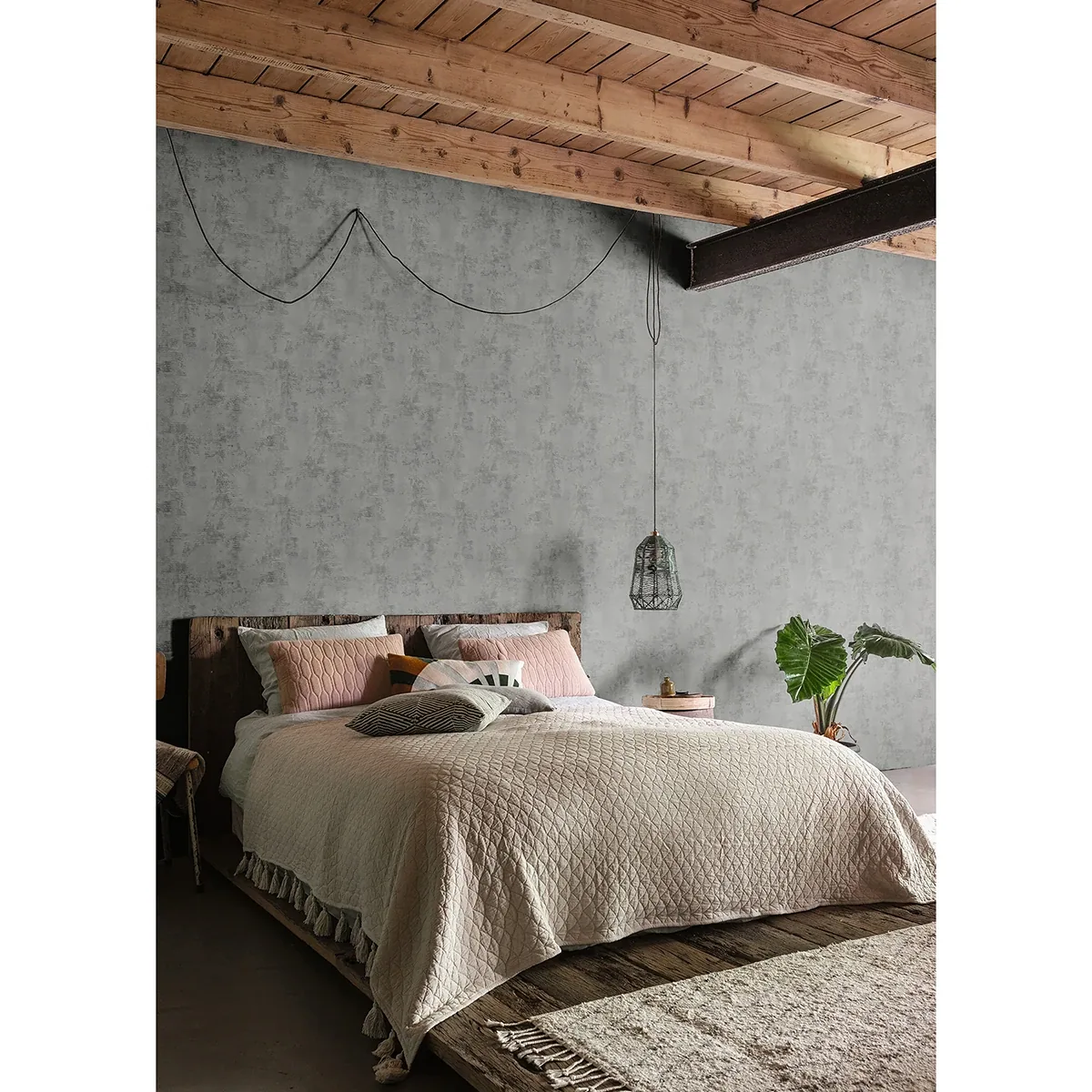 Brewster Home Fashions Osborn Charcoal Distressed Texture Wallpaper - SKU 4015-426328