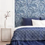 Brewster Home Fashions Osgood Navy Marbled Wallpaper - SKU AH693902