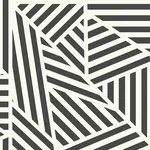 Brewster Home Fashions Oswald Black Striped Geometric Wallpaper - SKU AH910004