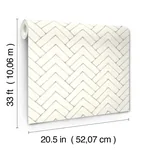 Brewster Home Fashions Oswin Grey Tiered Herringbone Wallpaper - SKU 3125-72364
