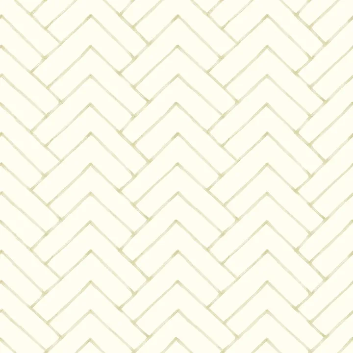 3125-72365 | Oswin Light Yellow Tiered Herringbone Wallpaper