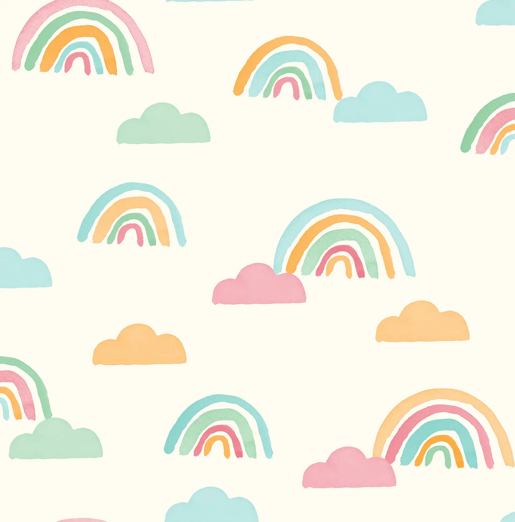 Brewster Home Fashions Over The Rainbow Multicolor Painted Skies Wallpaper - SKU 4203-27562