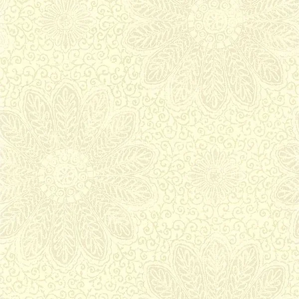 Brewster Home Fashions Oxalis Neutral Floral Scroll Wallpaper - SKU 2766-66951