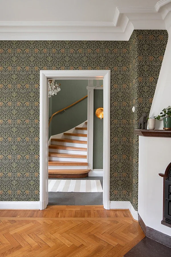 Brewster Home Fashions Oxford Union Black Floral Vines Wallpaper - SKU 4171-82048