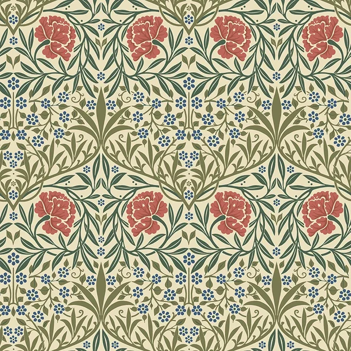 4171-82043 | Oxford Union Green Floral Vines Wallpaper