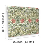 Brewster Home Fashions Oxford Union Green Floral Vines Wallpaper - SKU 4171-82043