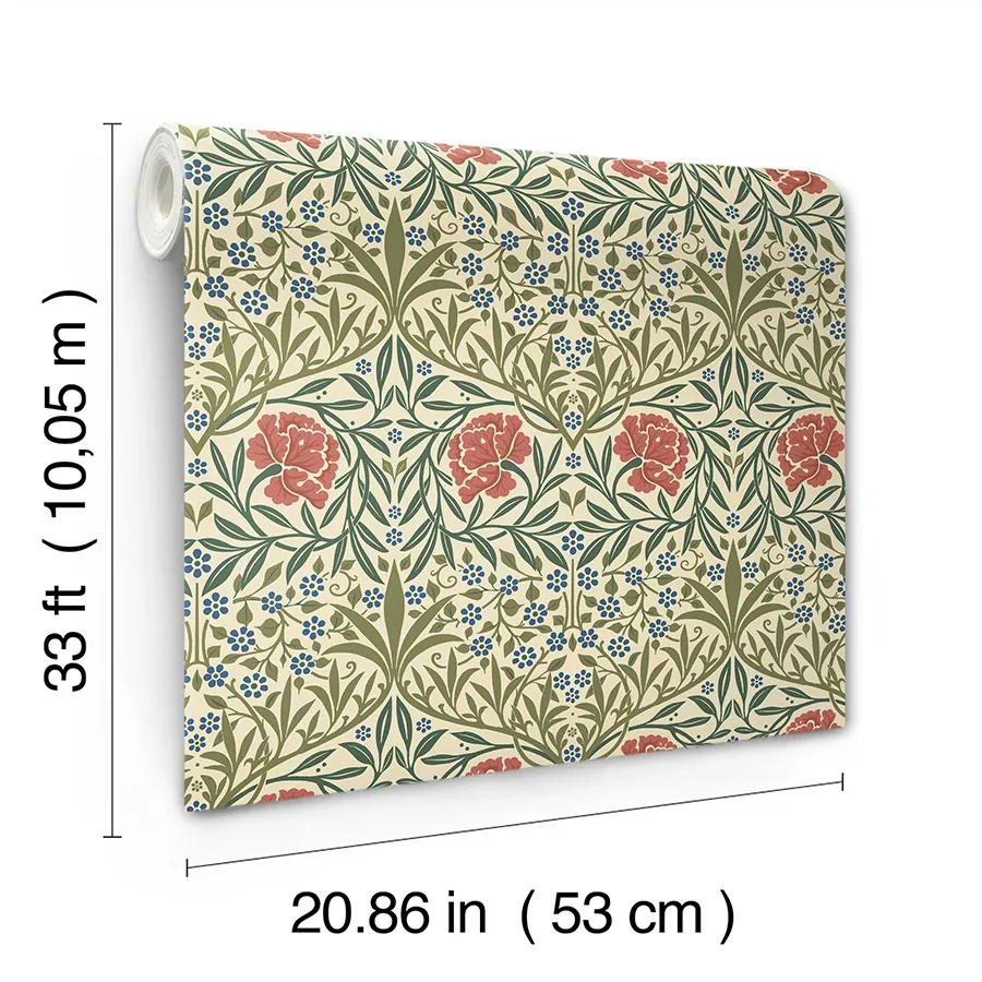 Brewster Home Fashions Oxford Union Green Floral Vines Wallpaper - SKU 4171-82043