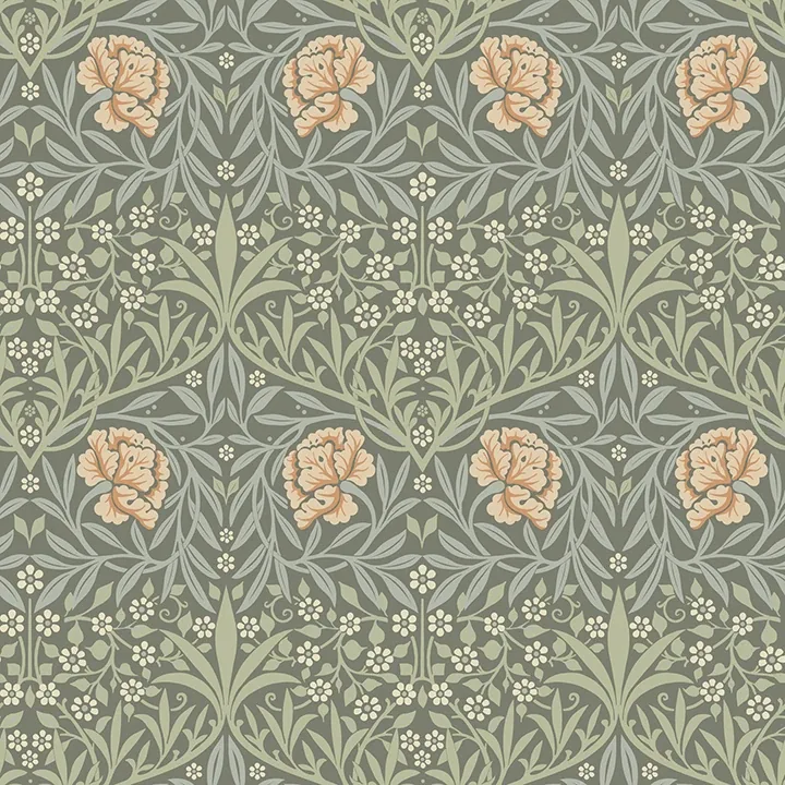 4171-82046 | Oxford Union Grey Floral Vines Wallpaper
