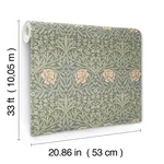 Brewster Home Fashions Oxford Union Grey Floral Vines Wallpaper - SKU 4171-82046