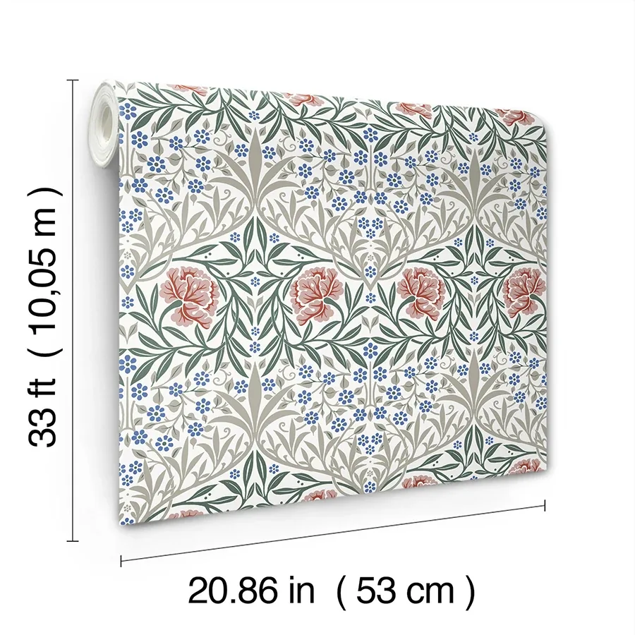 Brewster Home Fashions Oxford Union Pink Floral Vines Wallpaper - SKU 4171-82044