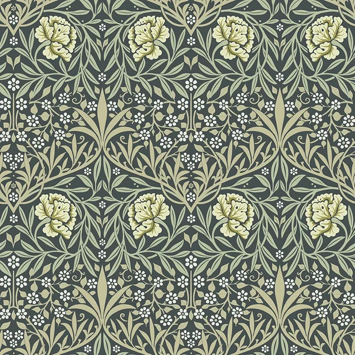 4171-82047 | Oxford Union Sea Green Floral Vines Wallpaper