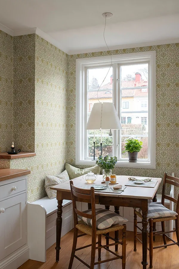 Brewster Home Fashions Oxford Union Yellow Floral Vines Wallpaper - SKU 4171-82045