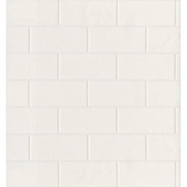 Brewster Home Fashions Paintable White Tile Wallpaper - SKU 2704-21399