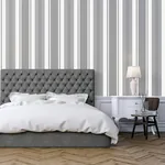 Brewster Home Fashions Palazzo Silver Stripe Wallpaper - SKU AH290505