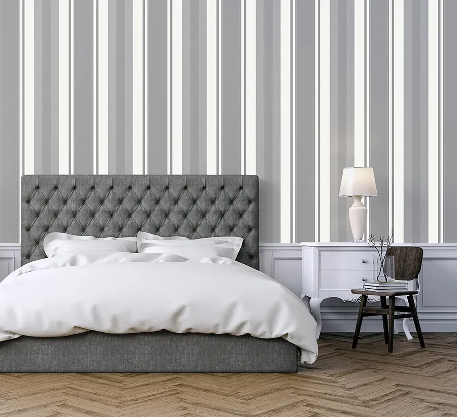 Brewster Home Fashions Palazzo Silver Stripe Wallpaper - SKU AH290505