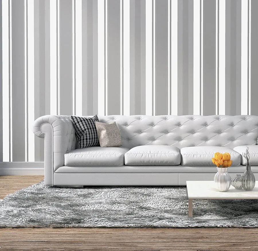Brewster Home Fashions Palazzo Silver Stripe Wallpaper - SKU AH290505