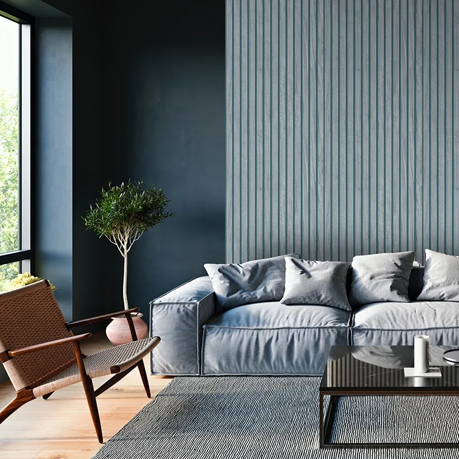 Brewster Home Fashions Panacea Blue Wood Wallpaper - SKU BG1164