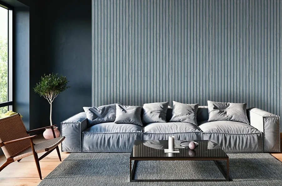 Brewster Home Fashions Panacea Blue Wood Wallpaper - SKU BG1164