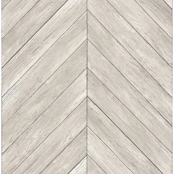 Brewster Home Fashions Parisian Dove Chevron Wood Wallpaper - SKU 2904-24005