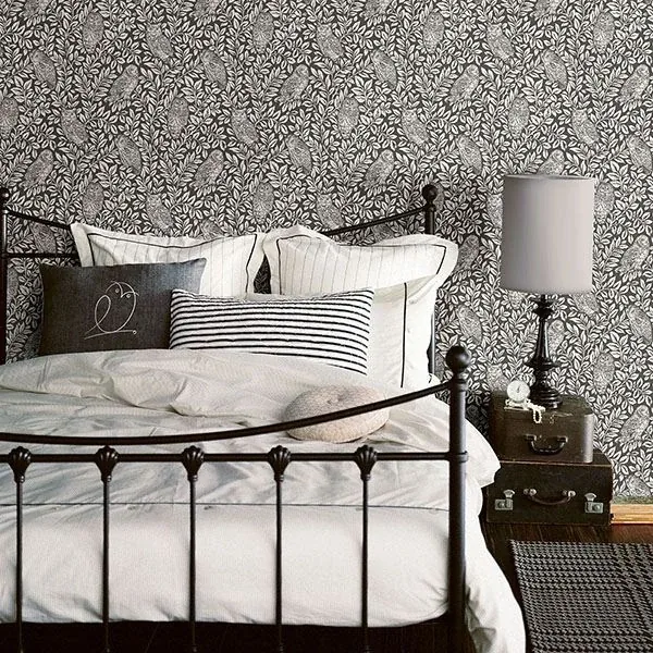 Brewster Home Fashions Parliament Brown Owl Wallpaper - SKU 3115-12415