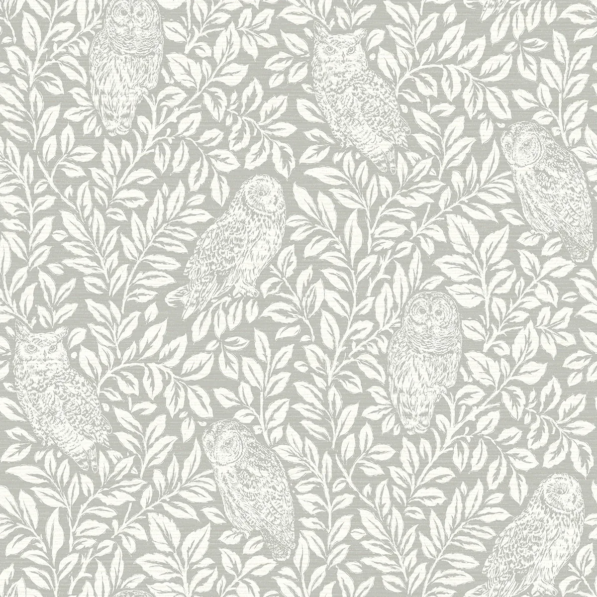 3123-12411 | Parliament Grey Owl Wallpaper