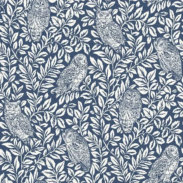 3115-12412 | Parliament Navy Owl Wallpaper
