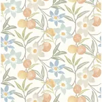 Brewster Home Fashions Passiflora Apricot Fruit and Floral Wallpaper | Wallpaper Twins Brewster Home Fashions Passiflora Apricot Fruit and Floral Wallpaper - SKU 4148-27449
