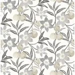 Brewster Home Fashions Passiflora Charcoal Fruit and Floral Wallpaper - SKU 4148-27451