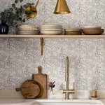 Brewster Home Fashions Passiflora Grey Fruit and Floral Wallpaper - SKU 4148-27450