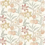 Brewster Home Fashions Passiflora Peach Fruit and Floral Wallpaper - SKU 4148-27447