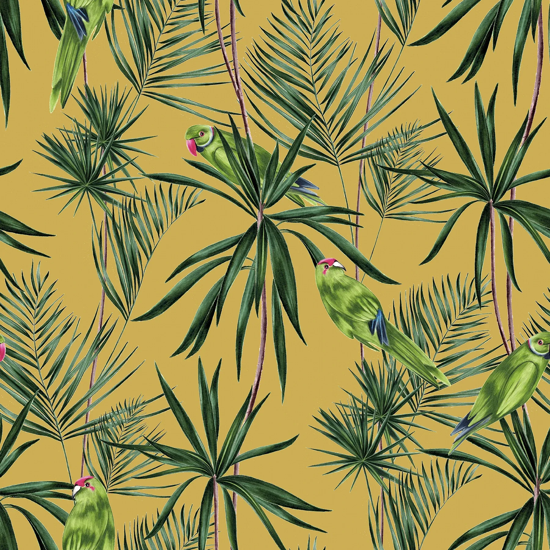 Brewster Home Fashions Pebbles Mustard Paradise Wallpaper - SKU WLD53126W