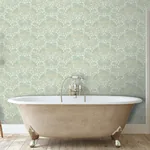 Brewster Home Fashions Penelope Green Floral Damask Wallpaper - SKU AH100195AH