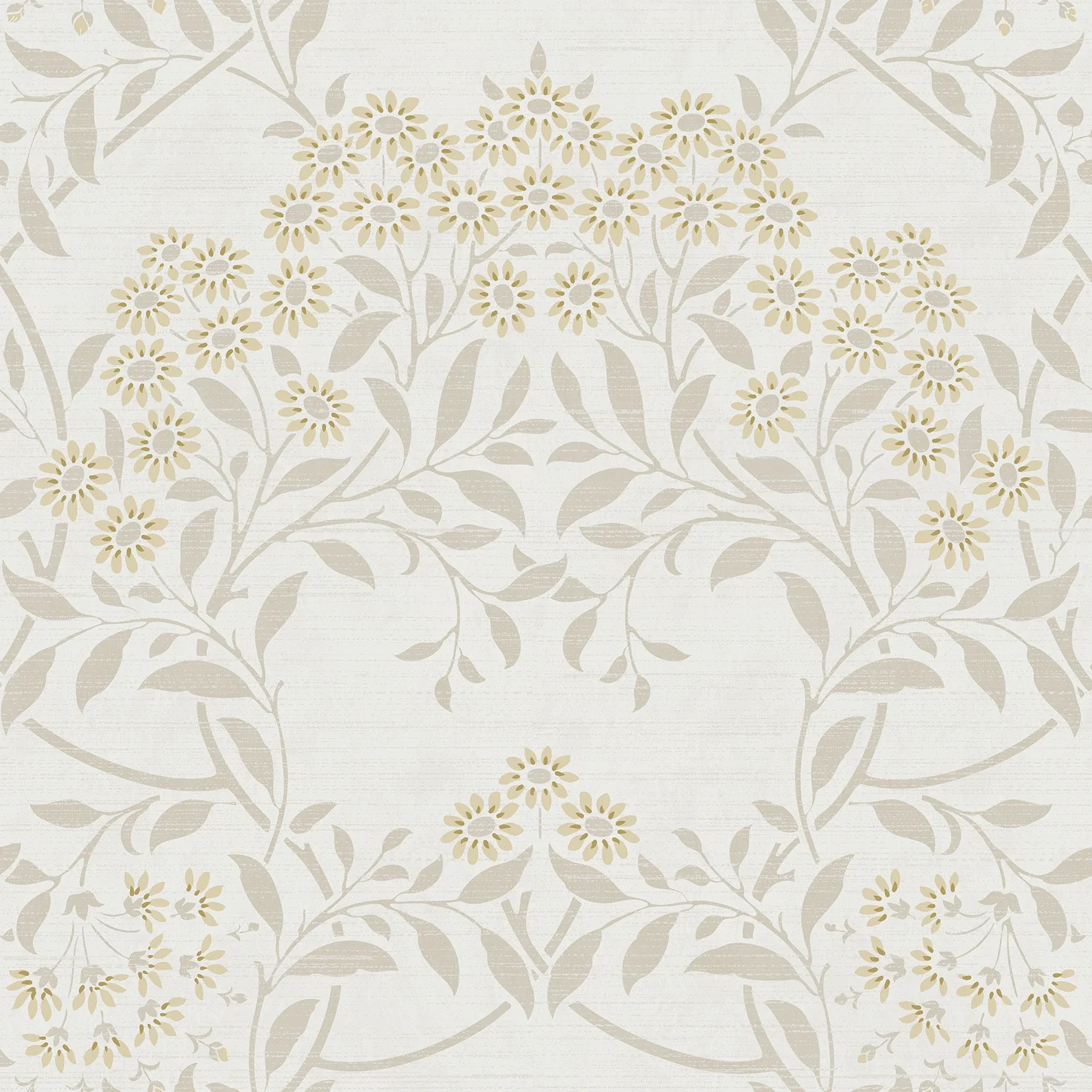 Brewster Home Fashions Penelope Light Yellow Floral Damask Wallpaper - SKU AH100184AH