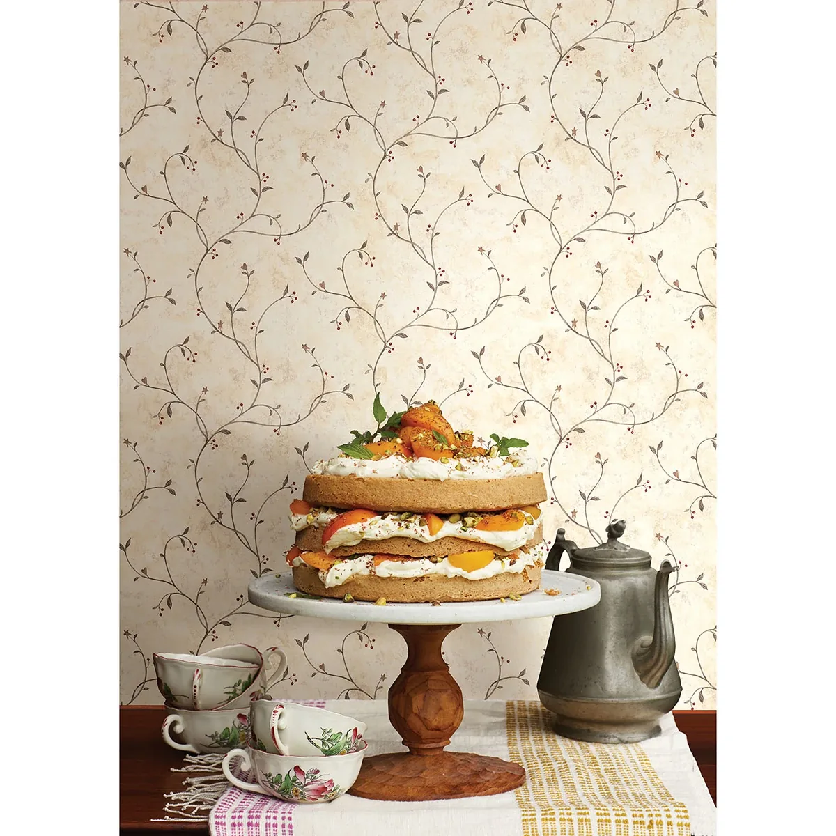 Brewster Home Fashions Peyton Green Tin Star Trail Wallpaper - SKU CTR09154