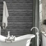 Brewster Home Fashions Philomena Pewter Striated Wallpaper - SKU AH297702