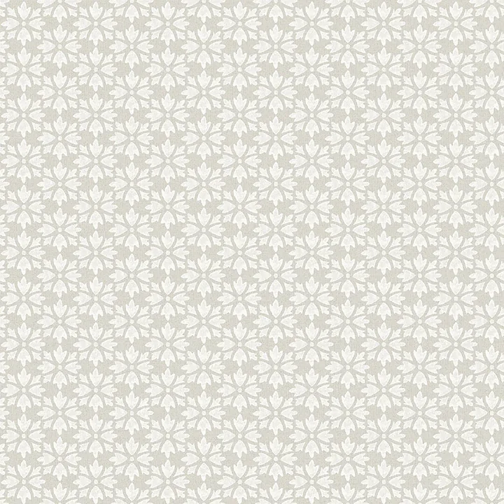 4148-27454 | Phlox Grey Floral Stamp Wallpaper