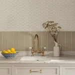 Brewster Home Fashions Phlox Grey Floral Stamp Wallpaper - SKU 4148-27454