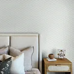 Brewster Home Fashions Phlox Light Blue Floral Stamp Wallpaper - SKU 4148-27452