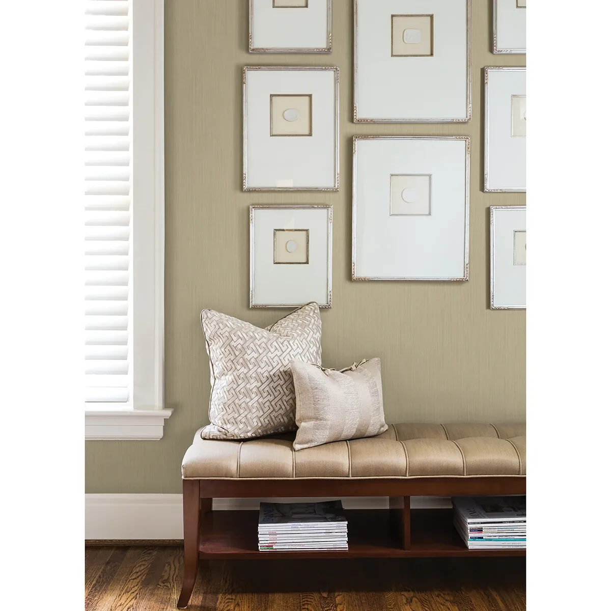 Brewster Home Fashions Pietra Gold Silk Wallpaper - SKU 4058-21766