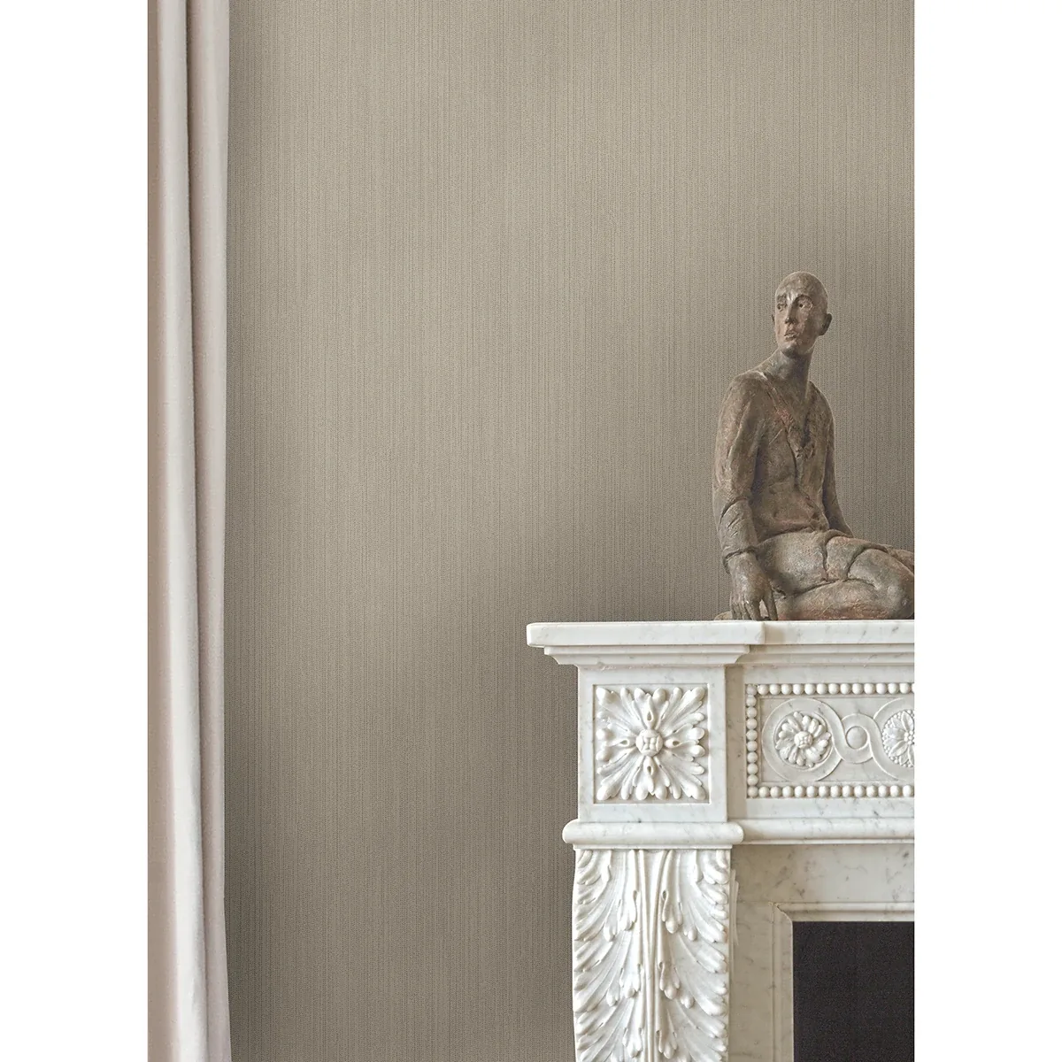 Brewster Home Fashions Pietra Taupe Silk Wallpaper - SKU 4058-21770