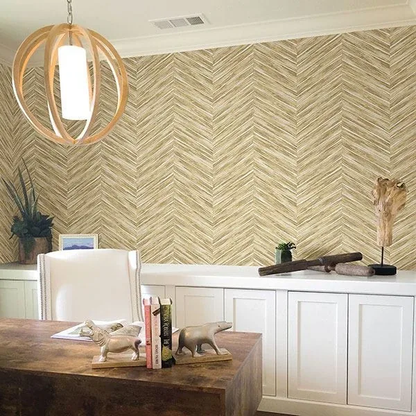 Brewster Home Fashions Pina Brown Chevron Weave Wallpaper - SKU 2767-23778