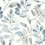 Brewster Home Fashions Pinnate Blue Leaves Wallpaper | Wallpaper Twins Brewster Home Fashions Pinnate Blue Leaves Wallpaper - SKU 3124-13908
