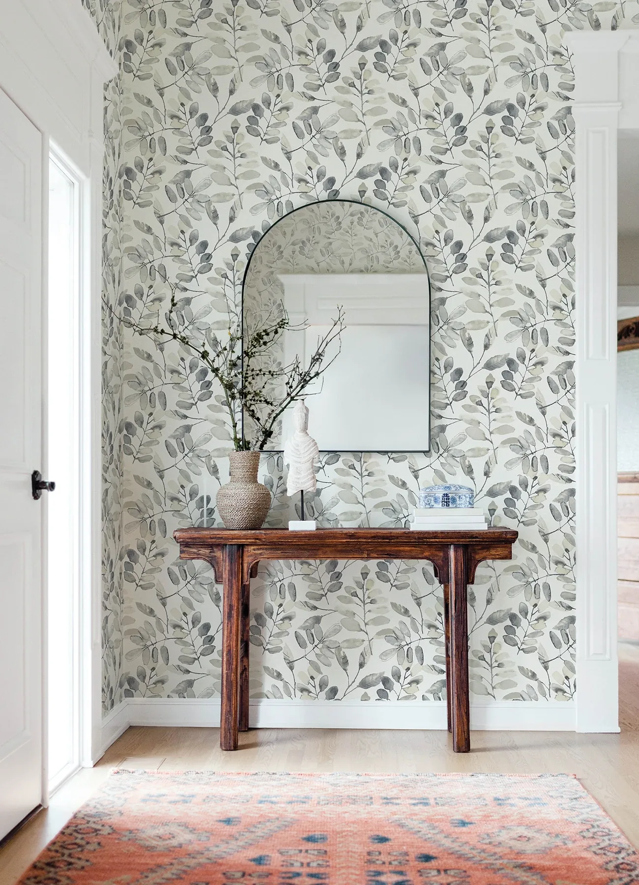 Brewster Home Fashions Pinnate Charcoal Leaves Wallpaper - SKU 4169-13910