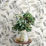 Brewster Home Fashions Pinnate Charcoal Leaves Wallpaper | Wallpaper Twins Brewster Home Fashions Pinnate Charcoal Leaves Wallpaper - SKU 4169-13910